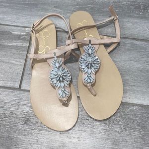NEW Jessica Simpson size 8 jeweled thong sandal